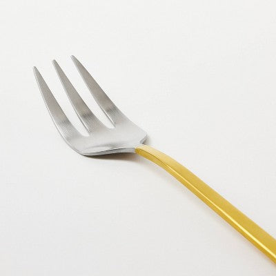  Two-Tone Kitchen Serve Set Gold - Threshold™ Designed With Studio McGee: Stainless Steel Flatware, Gold Silverware, 2-Piece