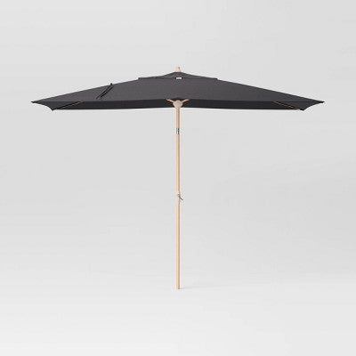  10'x6' Rectangular Market Patio Umbrella - Light Wood Pole - Threshold™