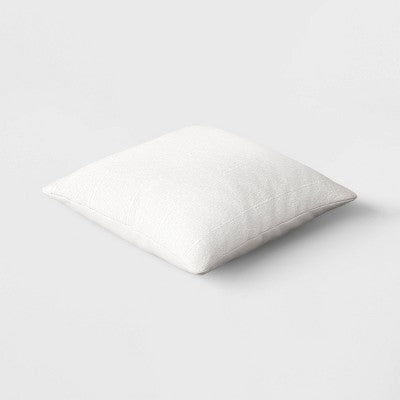  Textural Solid Square Throw Pillow Ivory - Threshold™