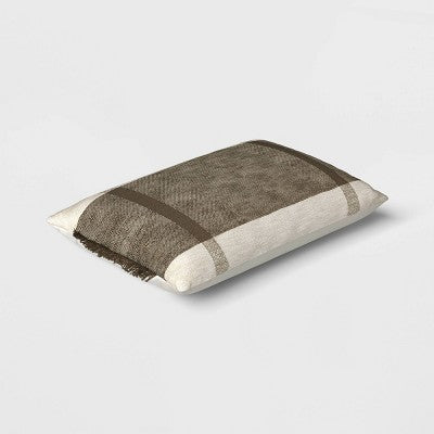  Oversized Textured Woven Cotton Striped Lumbar Throw Pillow - Threshold™