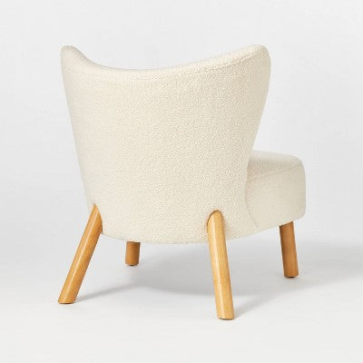  Sculpted Faux Shearling Accent Chair Cream - Threshold™ Designed With Studio McGee