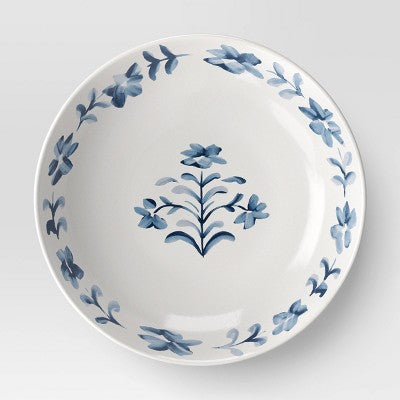  36 Fl Oz Stoneware Dinner Bowl Blue Floral - Threshold™