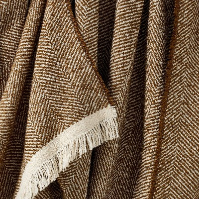  Herringbone Frayed Edges Throw Blanket - Threshold™ Designed With Studio McGee