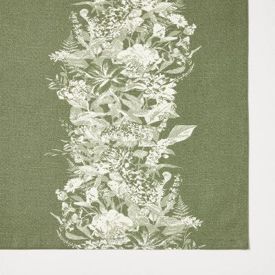  60"x84" Floral Tablecloth - Threshold™ Designed With Studio McGee: Modern Rectangle, Cotton, Botanical, Spring Decor