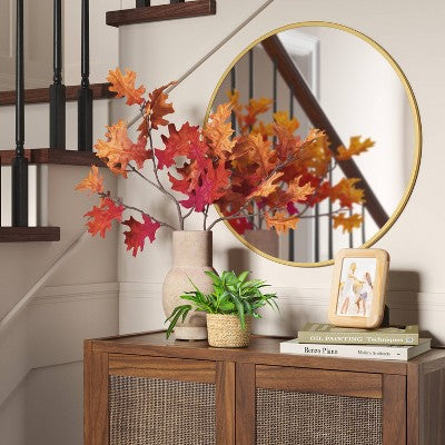  Rounded Rectangle Wood Table Frame Natural - Threshold™