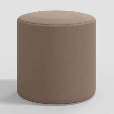  Round Thalia Ottoman In Velvet - Skyline Furniture