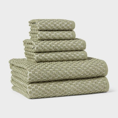  6pc Performance Plus Textured Dot Bath Towel Set - Threshold™