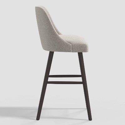  Geller Modern Counter Height Barstool Gray Boucle - Threshold™: Upholstered, Rubberwood Frame, 250lb Capacity