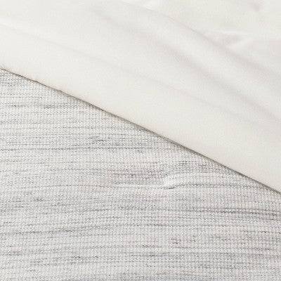  Space-Dyed Waffle Comforter Bedding Set Gray - Threshold™