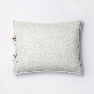  Decorative Border Cotton Slub Print Quilt Sham Light Teal Green – Threshold™ Designed With Studio McGee