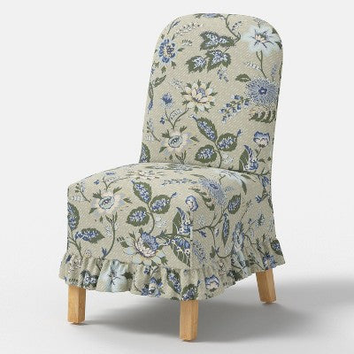  Rounded Back Slipcovered Dining Chair With Ruffle - Threshold™