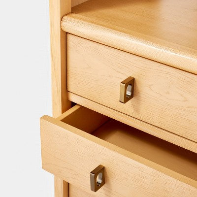  Sandpoint Bookcase With Drawers - Threshold™ Designed With Studio McGee: Wood Veneer Tall Cabinet, 3 Shelves