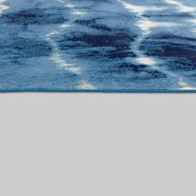  Shibori Waves Outdoor Rug Navy - Threshold™