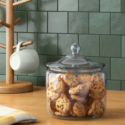  96oz Glassware Kitchen Storage - Threshold™: Clear Glass, Dishwasher-Safe, 8.27" Height, Lifetime Warranty