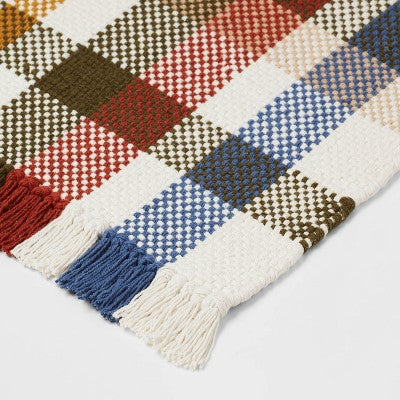  20"x34" Multi-Plaid Woven Pet Tapestry - Threshold™