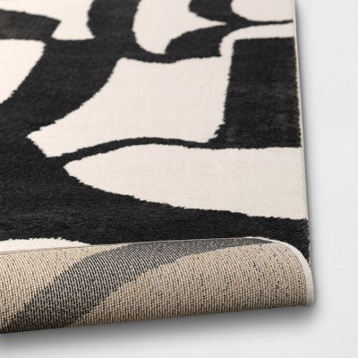  Abstract Inkblot Rug Black/White - Threshold™