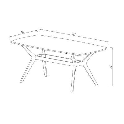  72" Emmond Mid-Century Modern Dining Table White/Brown - Threshold™