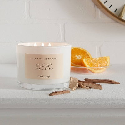 Wood Lidded Glass Wellness Energy Candle - Threshold™