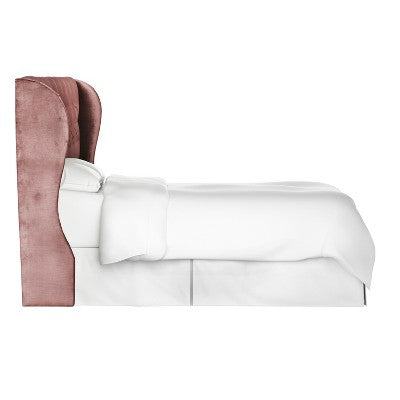  Tufted Velvet Upholstered Wingback Headboard - Skyline Furniture