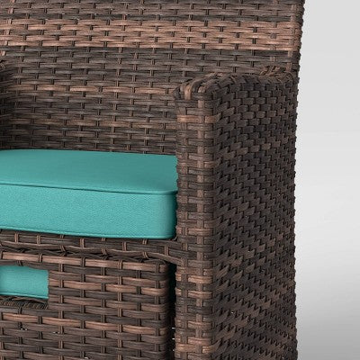  Halsted 5pc Wicker Small Space Patio Furniture Set - Threshold