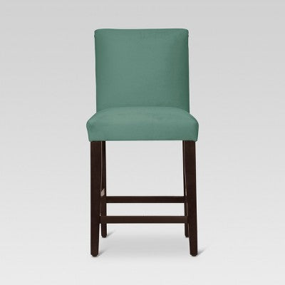  25" Velvet Parsons Counter Height Barstool Wood - Threshold™