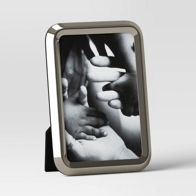  Polished Chrome Rounded Metal Table Frame Silver - Threshold™ 