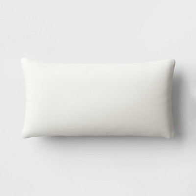  Oversized Woven Cotton Slubby Striped Throw Pillow Ivory - Threshold™