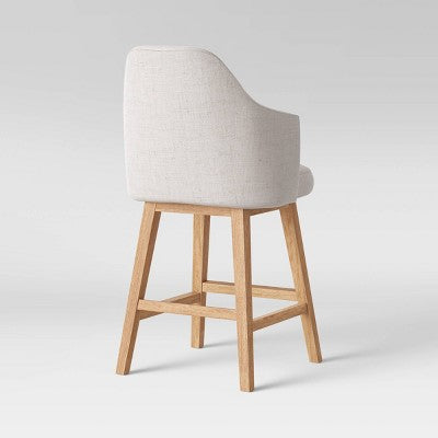  Kinston Swivel Curved Back Upholstered Counter Height Barstool - Threshold™
