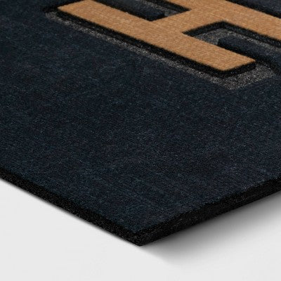  1'7.5"x3'11" 'Hello' Doormat Black/Tan - Threshold™