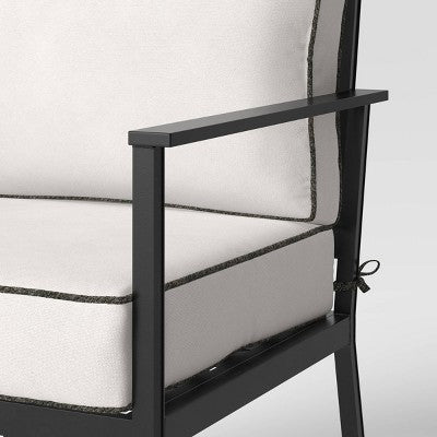  Searsburg Aluminum Deep Seating Outdoor Patio Chair, Club Chairs Black - Threshold™