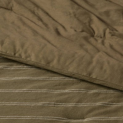  Simple Woven Stripe Comforter & Sham Set - Threshold™