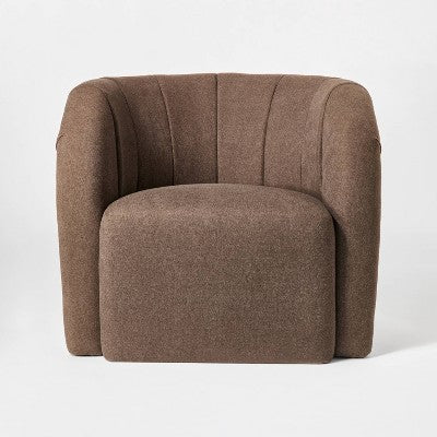  Channeled Curved Back Accent Chair Velvet - Threshold™ Designed With Studio McGee