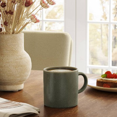  13.52 Fl Oz Stoneware Tilley Mug Olive Green - Threshold™
