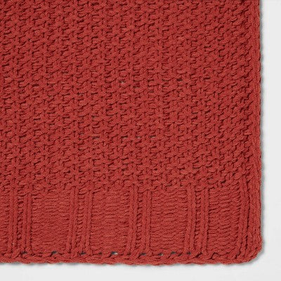  Solid Chenille Knit Throw Blanket - Threshold™
