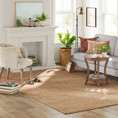  Kingston Neutral Woven Rug - Threshold