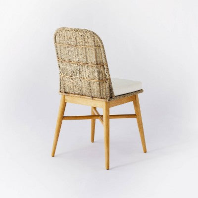  Juniper Woven Dining Chair With Cushion Natural - Threshold™ Designed With Studio McGee