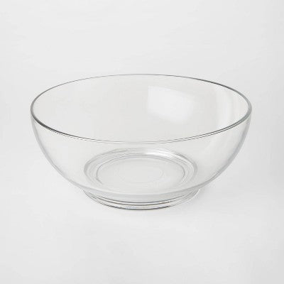  84oz Classic Glass Serving Bowl - Threshold™: Punch, Salad, Fruit, Party Bowl, Dishwasher-Safe, Clear, Round, 11.5"