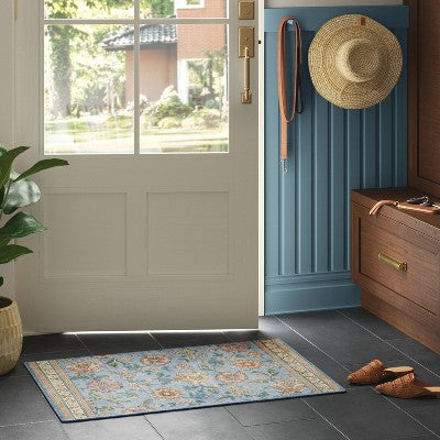  2'x3' Laurel Comfort Mat Accent Rug Blue - Threshold™
