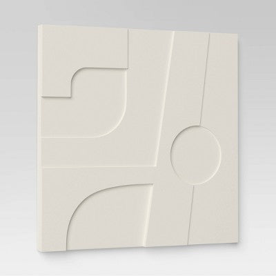  (Set Of 4) 12" X 12" 3D Decorative Graphic Tiles White - Threshold™