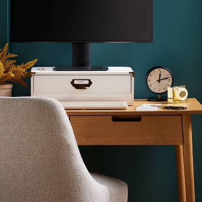  Monitor Stand White Wood - Threshold™