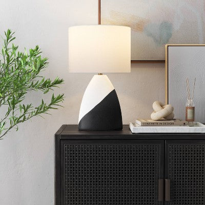  Modern Table Lamp Black/White - Threshold™