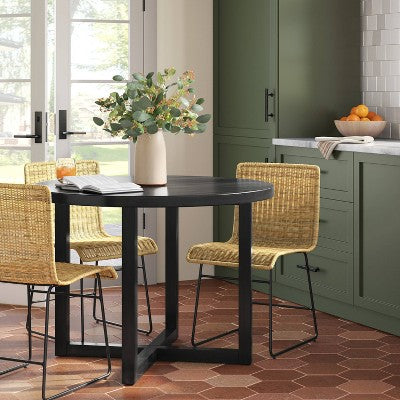  Chapin Modern Woven Dining Chair With Metal Legs Threshold - Threshold™