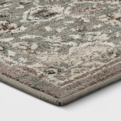  2'x7' Runner Rowland Companion Persian Style Woven Rug Gray - Threshold™