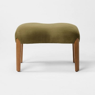  Wood Leg Ottoman Green - Threshold™ Designed With Studio McGee