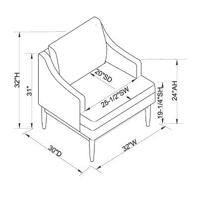  Howell Upholstered Accent Chair With Wood Base - Threshold™ Designed With Studio McGee