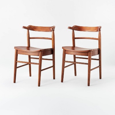  2pk Kaysville Curved Back Wood Dining Chair - Threshold™ Designed With Studio McGee