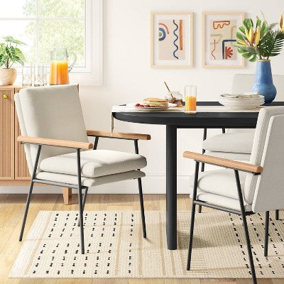  Catlett Oval Modern Wood Dining Table Black - Threshold™