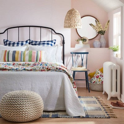  Cloverly Chunky Knit Pouf - Threshold