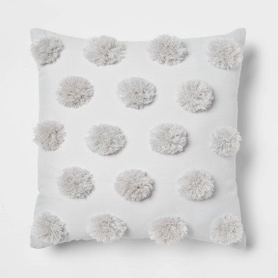  4pc Clipped Stripe Poms Comforter Bedding Set - Threshold™