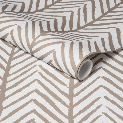  Herringbone Stripe Peel & Stick Wallpaper Tan - Threshold™: Removable, Self-Adhesive, Stain-Resistant, Washable